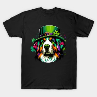 Braque Francais Pyrenean Revels in Saint Patrick's Day T-Shirt